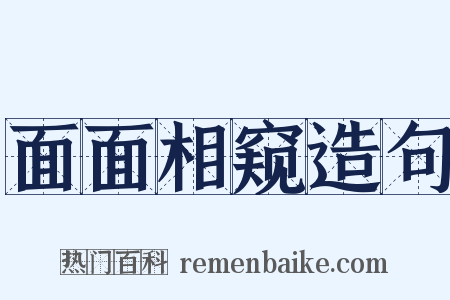 面面相窥造句是什么意思的图片